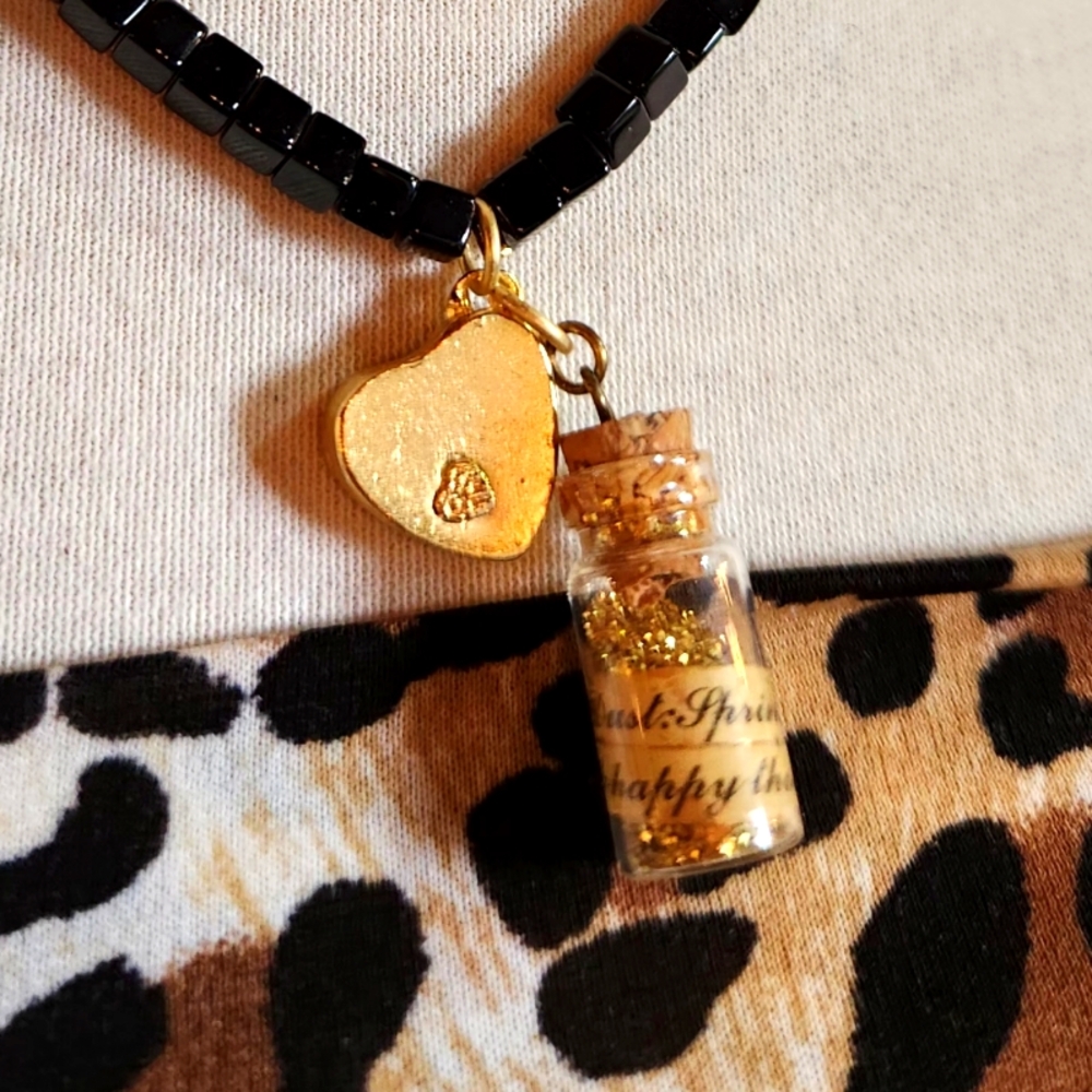 💛XOXO Handcasted Smarties Heart Charm & Pixie Dust Necklace -One Of A Kind🧚‍♀️ - Picture 5 of 15